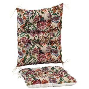 oakridge tapestry rocking chair cushion set, 2 piece set, floral design