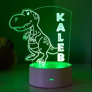 etchey personalized dinosaur night light, dinosaur night light, boy's room, kid's bedroom decor children's light, kids bedroom