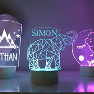 ETCHEY Personalized Dinosaur Night Light, Dinosaur Night Light, Boy's Room, Kid's Bedroom Decor Children's Light, Kids Bedroom