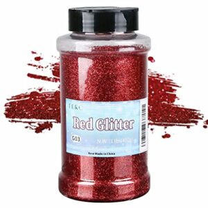 torc red fine glitter 1 pound 16 oz glitter powder for tumblers resin crafts slime cosmetic nail painting festival decoration