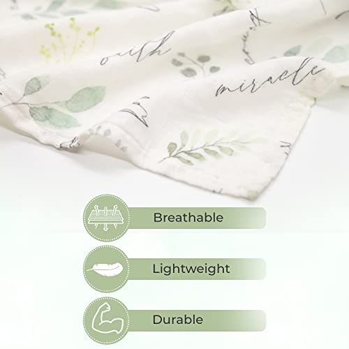 Mila Preemie Boutique Preemie Swaddle (35” x 35”) - Bamboo & Cotton Muslin Swaddle Blanket - Soft Preemie Swaddle Blanket - Neutral Preemie Swaddle Wrap for Small Newborn - Great Gift for Moms