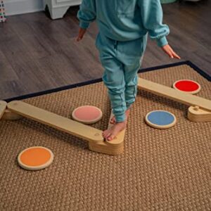 Avenlur Majesty Wooden Balance Beam, Stepping Stones, Obstacle Course - Montessori Waldorf Style Indoor Gym Playset for Kids, Toddlers & Children (2-8 yrs) - Enhance Coordination and Motor Skills