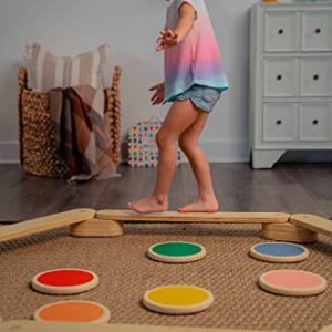 Avenlur Majesty Wooden Balance Beam, Stepping Stones, Obstacle Course - Montessori Waldorf Style Indoor Gym Playset for Kids, Toddlers & Children (2-8 yrs) - Enhance Coordination and Motor Skills