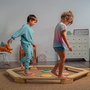 Avenlur Majesty Wooden Balance Beam, Stepping Stones, Obstacle Course - Montessori Waldorf Style Indoor Gym Playset for Kids, Toddlers & Children (2-8 yrs) - Enhance Coordination and Motor Skills