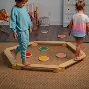 Avenlur Majesty Wooden Balance Beam, Stepping Stones, Obstacle Course - Montessori Waldorf Style Indoor Gym Playset for Kids, Toddlers & Children (2-8 yrs) - Enhance Coordination and Motor Skills
