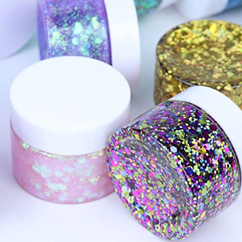 DAWILS Face Glitter Peel Off Chunky Glitter Gel Face Makeup Holographic Chunky Glitter Body Peel Off Formula Cosmetic Glitter Glue Pink