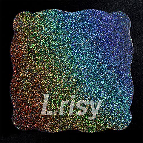 Lrisy Holographic Extra Fine Glitter Powder with Shaker Lid, Craft Glitter Sequins for Epoxy Resin, Slime,Tumblers,Nail&Painting Arts 140g/4.5oz (Ultra Thin Holographic Silver)