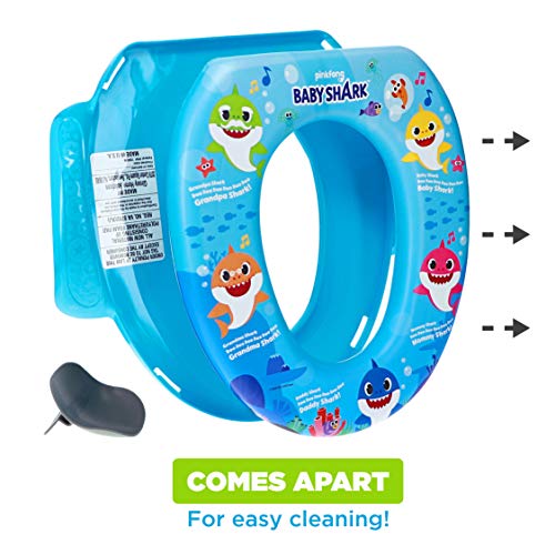 Nickelodeon Baby Shark "Sharktastic" Soft Potty Seat and Potty Training Seat - Soft Cushion, Baby Potty Training, Safe, Easy to Clean