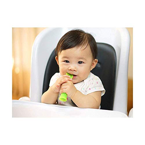 Olababy 100% Silicone Training Cup with Straw Lid (Coral) and Training Spoon Set Bundle