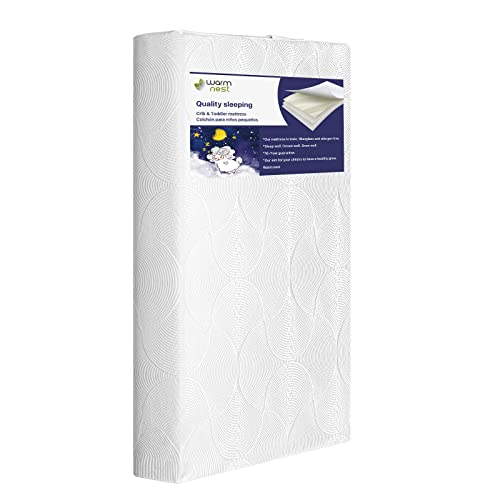 Memory Foam Crib Mattress, Dual Side Toddler Mattress,Washable and Waterproof, fits Standard Full-Size Crib and Toddler Bed,Fiberglass-Free.