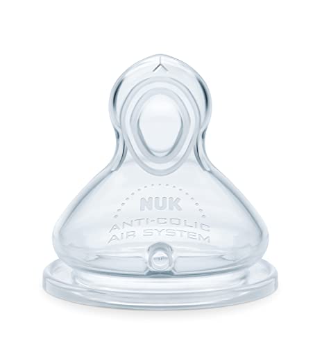 NUK Smooth Flow Anti Colic Baby Bottle, 10 oz, 4 Pack, Elephant,4 Count (Pack of 1)