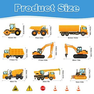 Construction Wall Decals Glow in The Dark Wall Stickers City Vehicles Car Wall Decal Luminous Truck Excavator Tractor Decals Transportation Sticker Boys Kids Bedroom Playroom Nursery Ceiling Decor