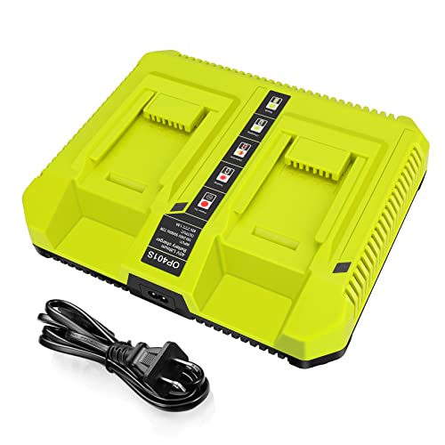 JYJZPB Dual Channel OP401 40V Battery Charger for Ryobi 40V Battery OP4050A OP4026 OP40601 OP4040 OP4030 OP4015 OP40201 Lithium Battery