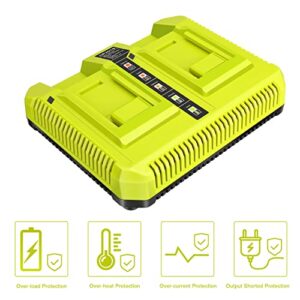 JYJZPB Dual Channel OP401 40V Battery Charger for Ryobi 40V Battery OP4050A OP4026 OP40601 OP4040 OP4030 OP4015 OP40201 Lithium Battery