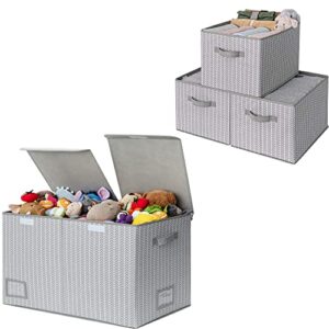 granny says bundle of 1-pack extra large rectangle storage bins & 3-pack rectangle storage bins for closet