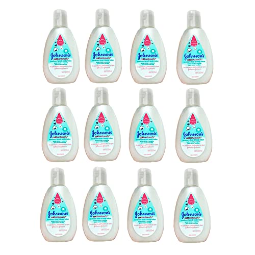 Johnson's CottonTouch Newborn Baby Wash & Shampoo, 0.85 oz, 25ml (Pack of 12)