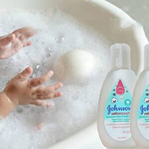 Johnson's CottonTouch Newborn Baby Wash & Shampoo, 0.85 oz, 25ml (Pack of 12)