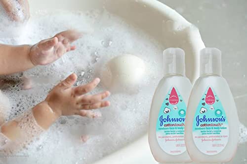 Johnson's CottonTouch Newborn Baby Wash & Shampoo, 0.85 oz, 25ml (Pack of 12)