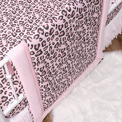 The Peanutshell Crib Bedding Sets for Girls, Leopard Love (Leopard Love 3 Piece)