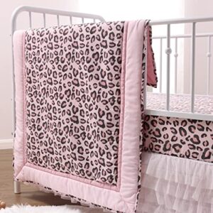 The Peanutshell Crib Bedding Sets for Girls, Leopard Love (Leopard Love 3 Piece)