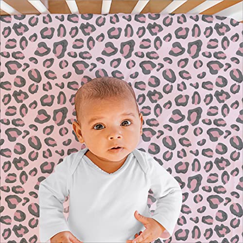 The Peanutshell Crib Bedding Sets for Girls, Leopard Love (Leopard Love 3 Piece)