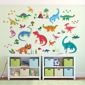 DECOWALL DS9-2115 Large Dinosaur Wall Decals Dino Stickers for Kids Boys Baby Nursery Bedroom Living Room Classroom Playroom Home Decor Art Decoration