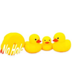 Rubber Funny Ducks/Duckies Waterproof No Bebe Noise Bath Toy Without Hole or with No Hole Student Office Desktop Decor IT Programmer Funny Partner Rubber Duckies in Bulk