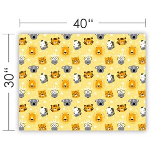 Baby Blankets for Boys & Girls, Soft Minky Blanket 30x40 | 2-Pack of Large Baby Blankets Unisex | for Travel, Nursery, Stroller, Swaddle or Receiving Blankets (Safari)