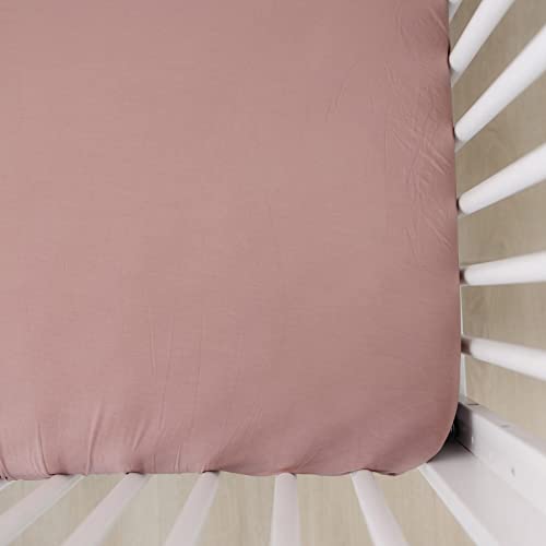 Mebie Baby Stretch Sheet (Dusty Rose)