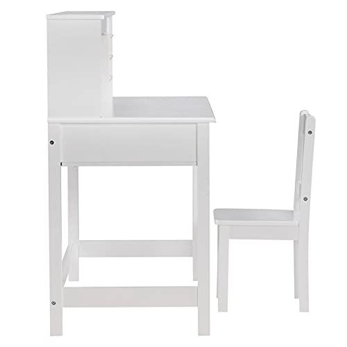 NC Painted Student Table and Chair Set A, White, 5-Layer Desktop, Multifunctional (1106066cm)