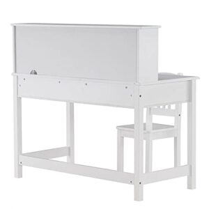 NC Painted Student Table and Chair Set A, White, 5-Layer Desktop, Multifunctional (1106066cm)