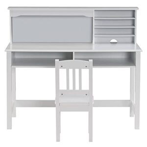 NC Painted Student Table and Chair Set A, White, 5-Layer Desktop, Multifunctional (1106066cm)