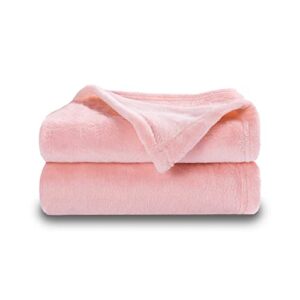 nanpiper baby blankets, super soft fleece fuzzy blanket for toddler, luxury cozy lightweight microfiber plush blanket-throw size 30"x40",pink