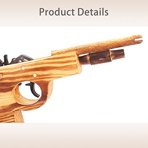 xinlong 2 Pcs Wooden Rubber Band Gun Quality Wood & Handmade Kids Outdoor Toy 9 Inches Length