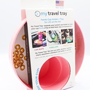 Travel Tray for Cup Holder (Light Pink) - USA Made