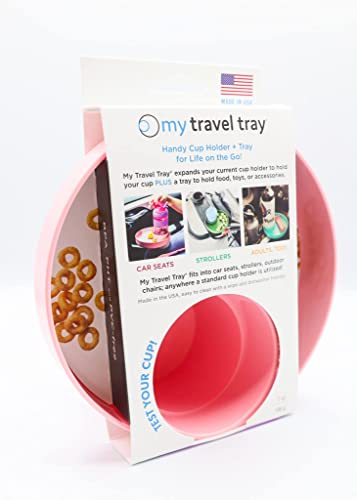 Travel Tray for Cup Holder (Light Pink) - USA Made