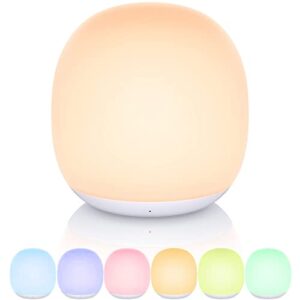 easemo night light for kids room, baby night light with touch control, rechargeable magnetic nursery lamp with rgb color & stepless dimming with 1 hour timer for breastfeeding bedroom, child gifts