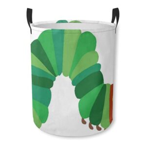 storage basket,the very hungry caterpillar,collapsible large laundry hamper with handles for home office 17.32"x13.58"