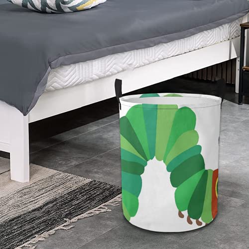 Storage Basket,The Very Hungry Caterpillar,Collapsible Large Laundry Hamper with Handles for Home Office 17.32"X13.58"