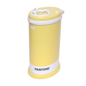 ubbi steel odor locking diaper pail, pantone yellow (discontinued by manufacturer)