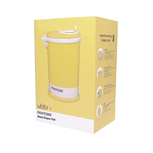 Ubbi Steel Odor Locking Diaper Pail, Pantone Yellow (Discontinued by Manufacturer)