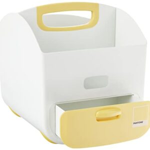 Ubbi Portable Diaper Changing Station Diaper Storage Caddy Organizer with Bonus Changing Mat, Stores Baby Diapers, Wipes and Baby Accessories, Pantone Yellow