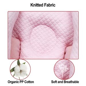 KAKIBLIN Baby Support Pillow, Todder Car Seat Stroller Neck Support Travel Pillow for Toddler Boys Girls, Pink