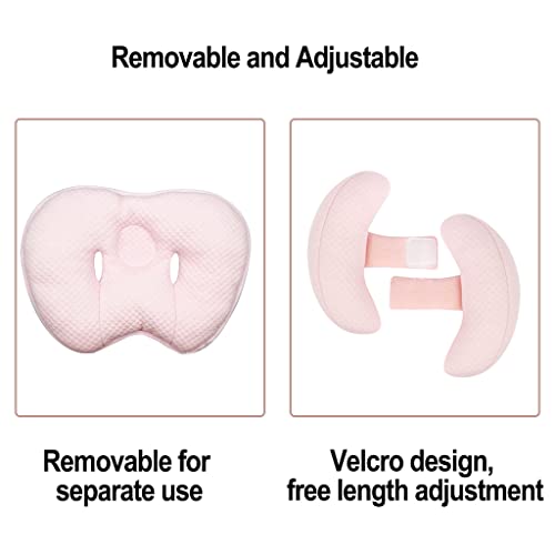 KAKIBLIN Baby Support Pillow, Todder Car Seat Stroller Neck Support Travel Pillow for Toddler Boys Girls, Pink