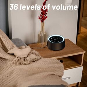 EasyHome Sleep Sound Machine White Noise Machines with 30 Soothing Sounds 12 Adjustable Night Light 10 Adjustment Brightness 36 Levels of Volume 5 Timers and Memory Function Home Travel Office