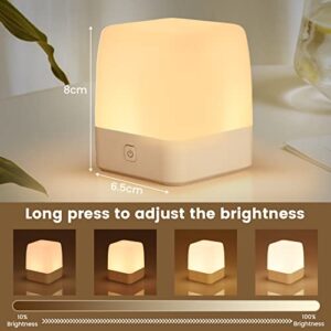 Portable Night Light for Kids, LED Nursery Night Light for babies, Rechargeable Nursing Light Dimming Nightlight Baby Lamp Touch Night Light Bedside Lamp for Breastfeeding with Memory Function