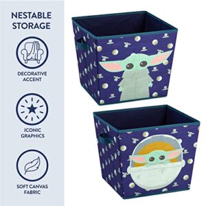 Idea Nuova Star Wars The Mandalorian Grogu aka The Child 4 Piece Storage Solution Set with Pop Up Hamper, Collapsible Storage Trunk and 2 Nestable Storage Bins