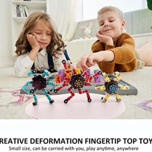 Interesting Sensory fingertip Spinning Toy, Finger Spinning Toy Spinning top Toy, with deformable Chain, Mechanical Spiral Twister, fingertip gyro, Children's Adult Decompression Toy (4)