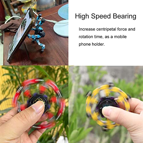 Interesting Sensory fingertip Spinning Toy, Finger Spinning Toy Spinning top Toy, with deformable Chain, Mechanical Spiral Twister, fingertip gyro, Children's Adult Decompression Toy (4)