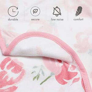 GLLQUEN BABY Organic Girl Swaddle Blankets, Adjustable Infant Swaddle,Newborn Swaddles for 0-3 Months, Ergonomic Baby Sleep Sack,Pink Floral or Dandelions or Leaves,Swaddling Blankets 3 Pack Wrap Set